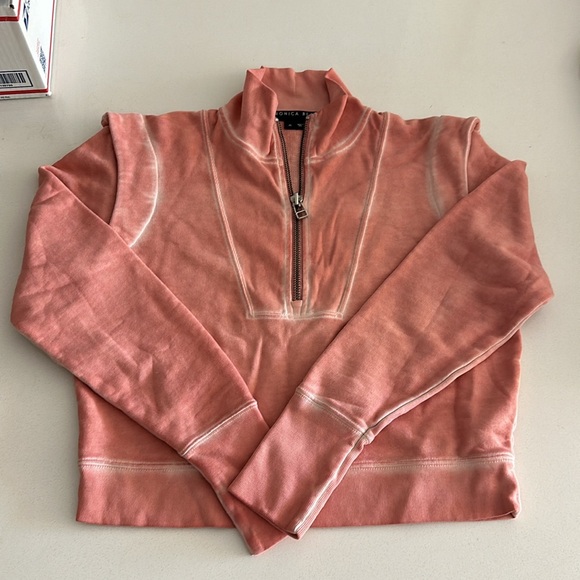 $248 VERONICA BEARD Dylan Zip Pullover Sweatshirt - Picture 4 of 5